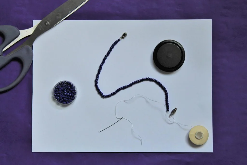 finishing a beaded bracelet