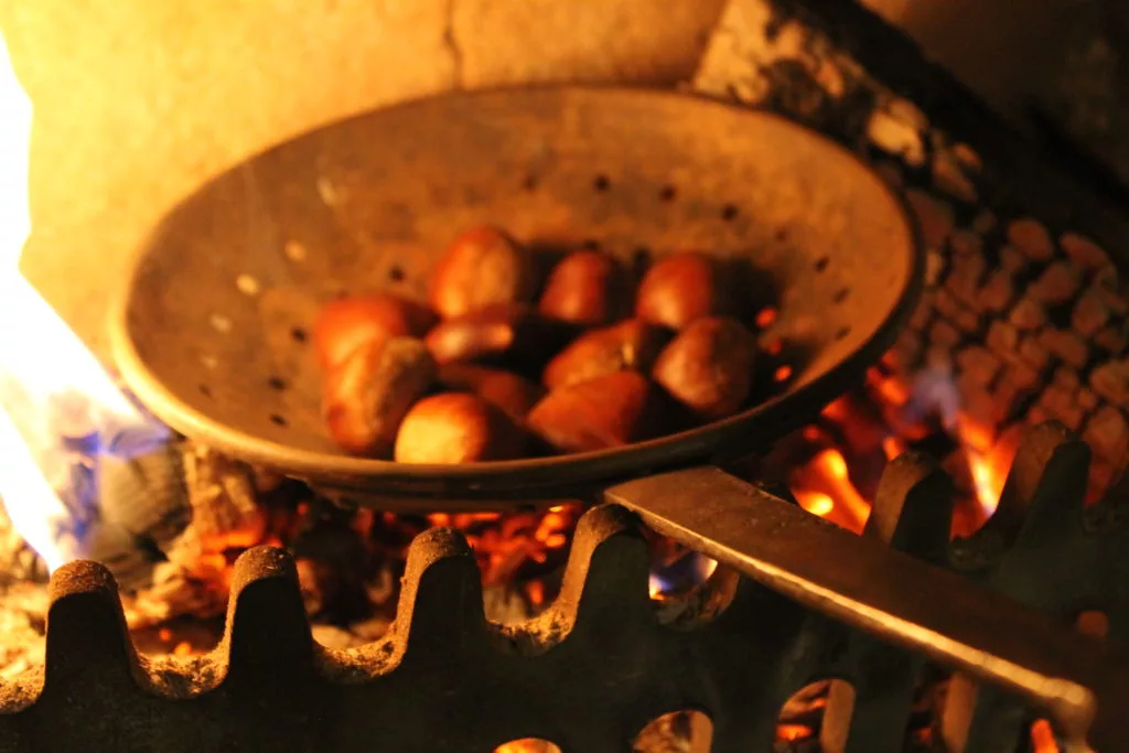 chestnuts roasting on an open fire