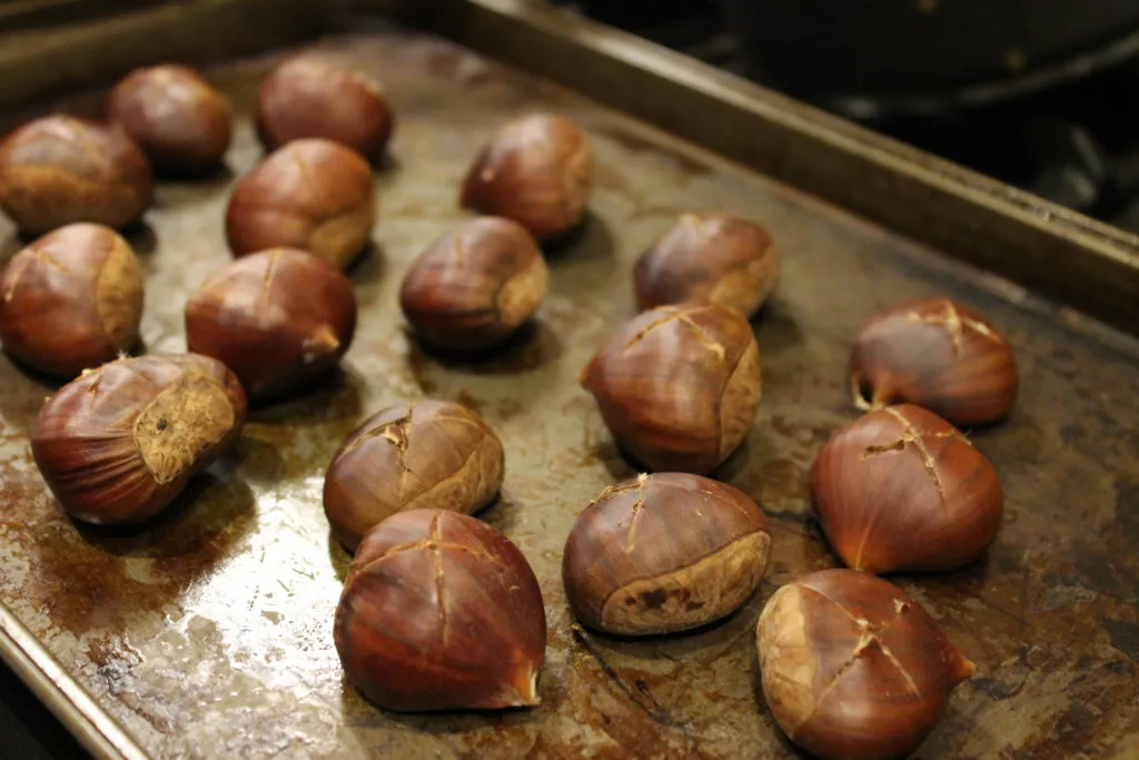 chestnuts ready for roasting