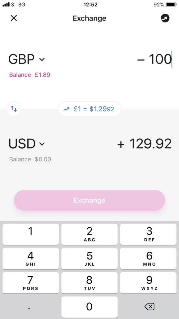 revolut gbp to usd