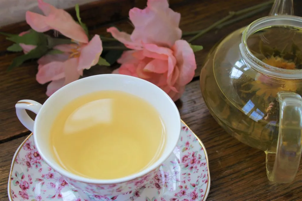 cup of flowering tea