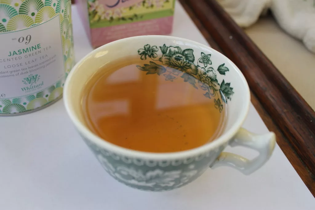 teacup with whittard of chelsea green tea