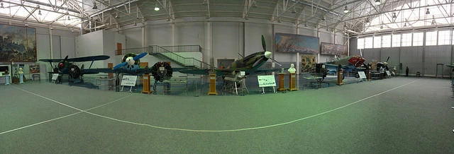 Monino Russia Museum inside a Hangar with World War 2 Aircraft