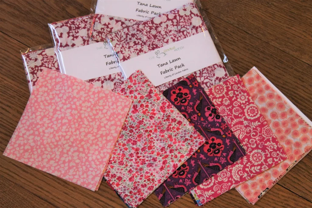 pink tana lawn fabric packs