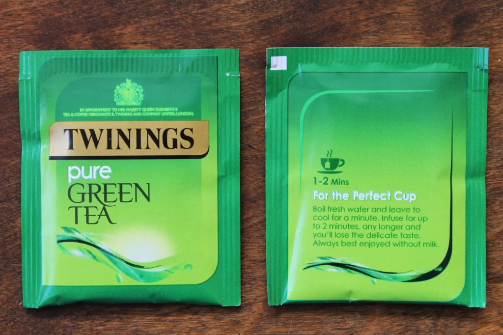 twinings pure green tea wrappers