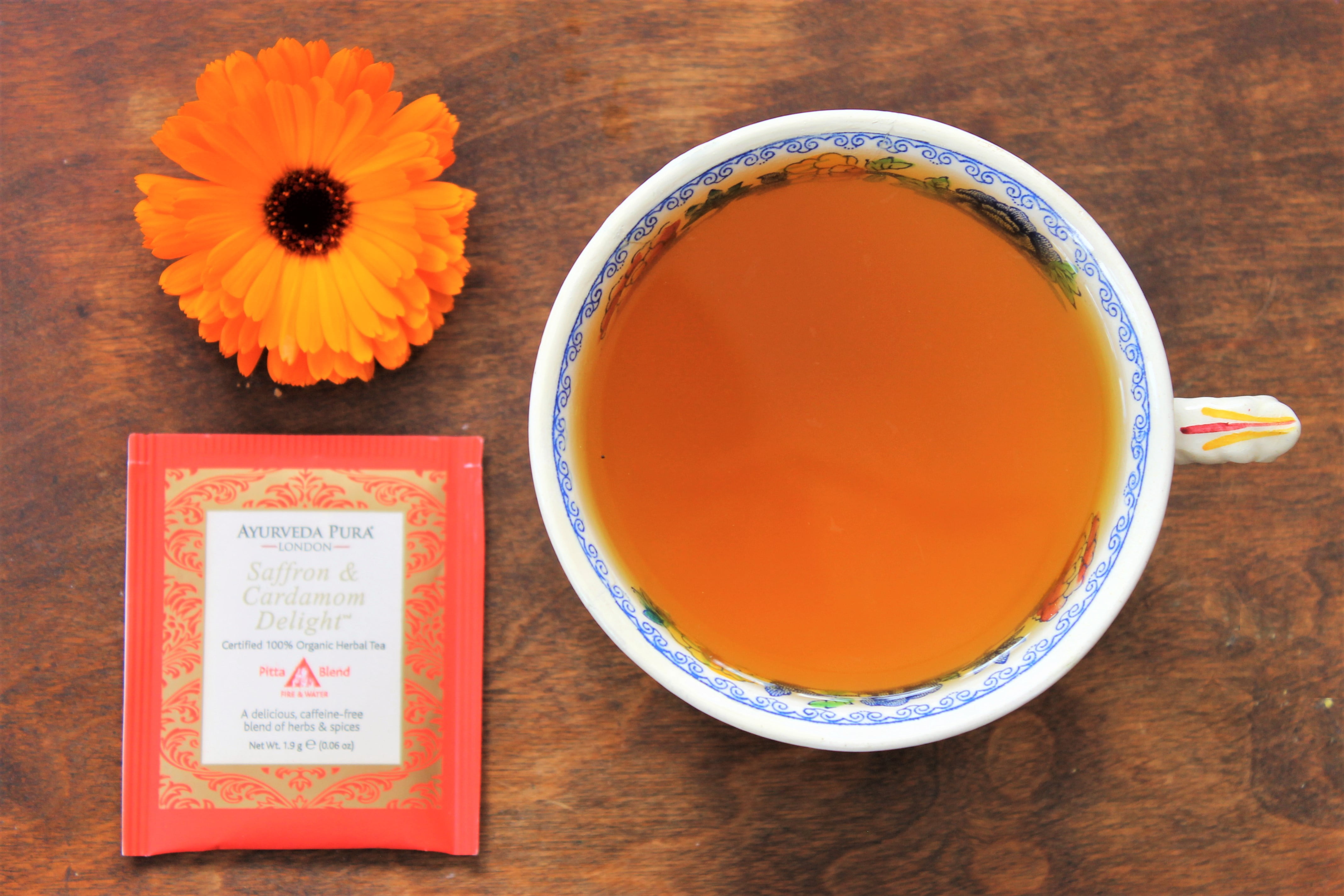 ayurveda pura saffron and cardamom delight tea