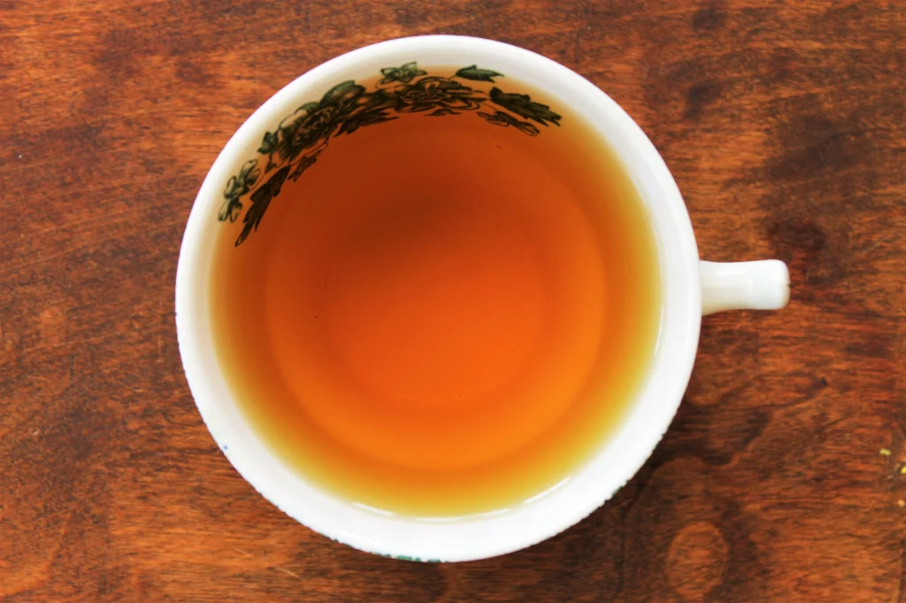 cup of peppermint herbal infusion