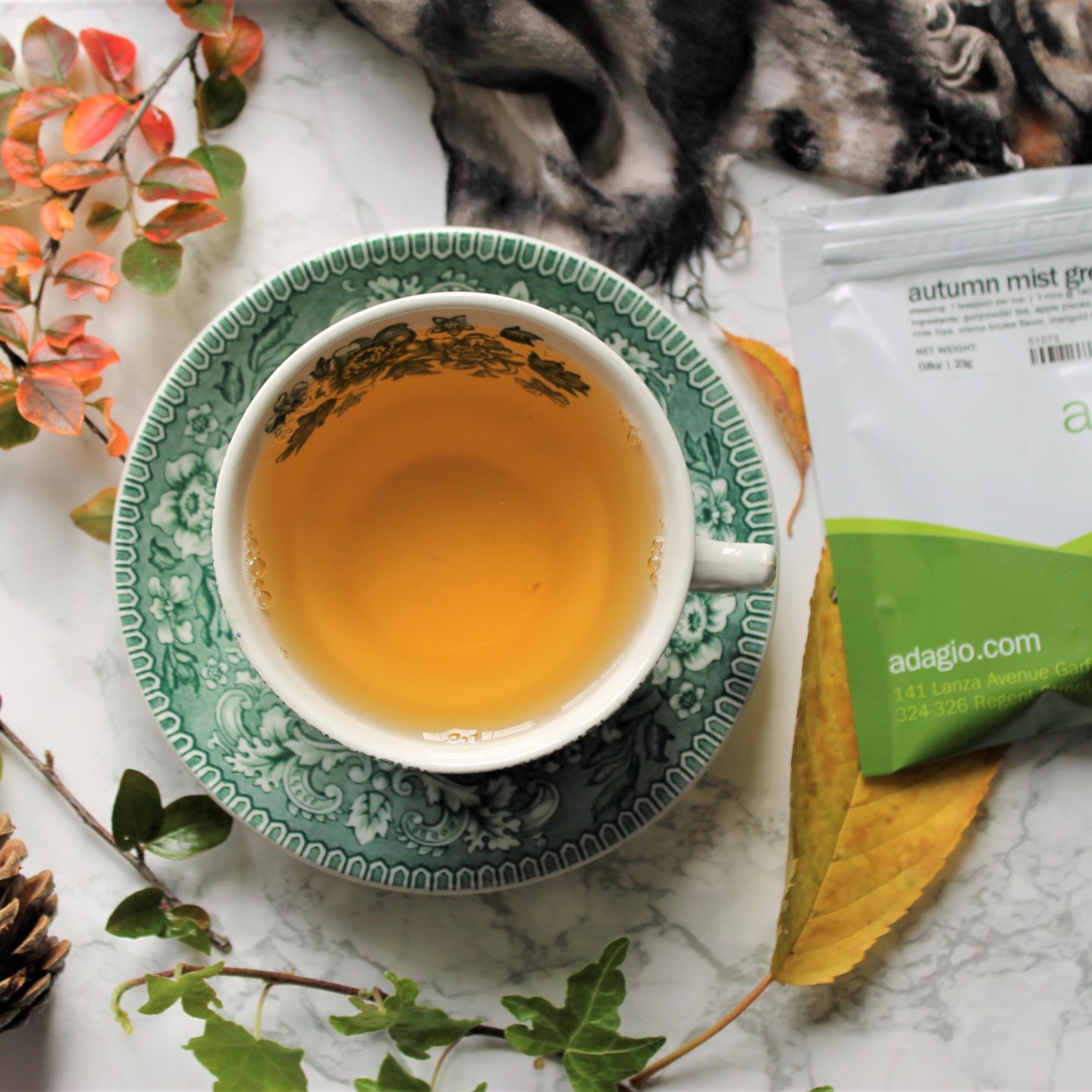 Adagio Autumn Mist Green Tea Review | Izzy's Corner Tea Reviews