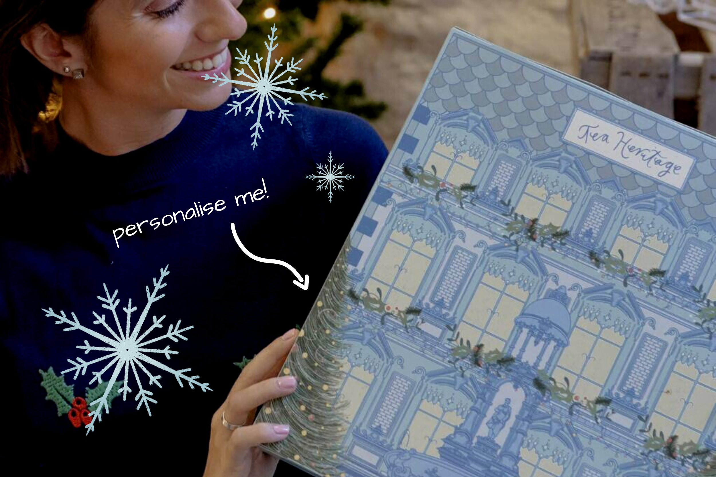 blue tea themed advent calendar