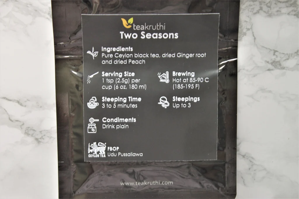 teakruthi two seasons tasting notes