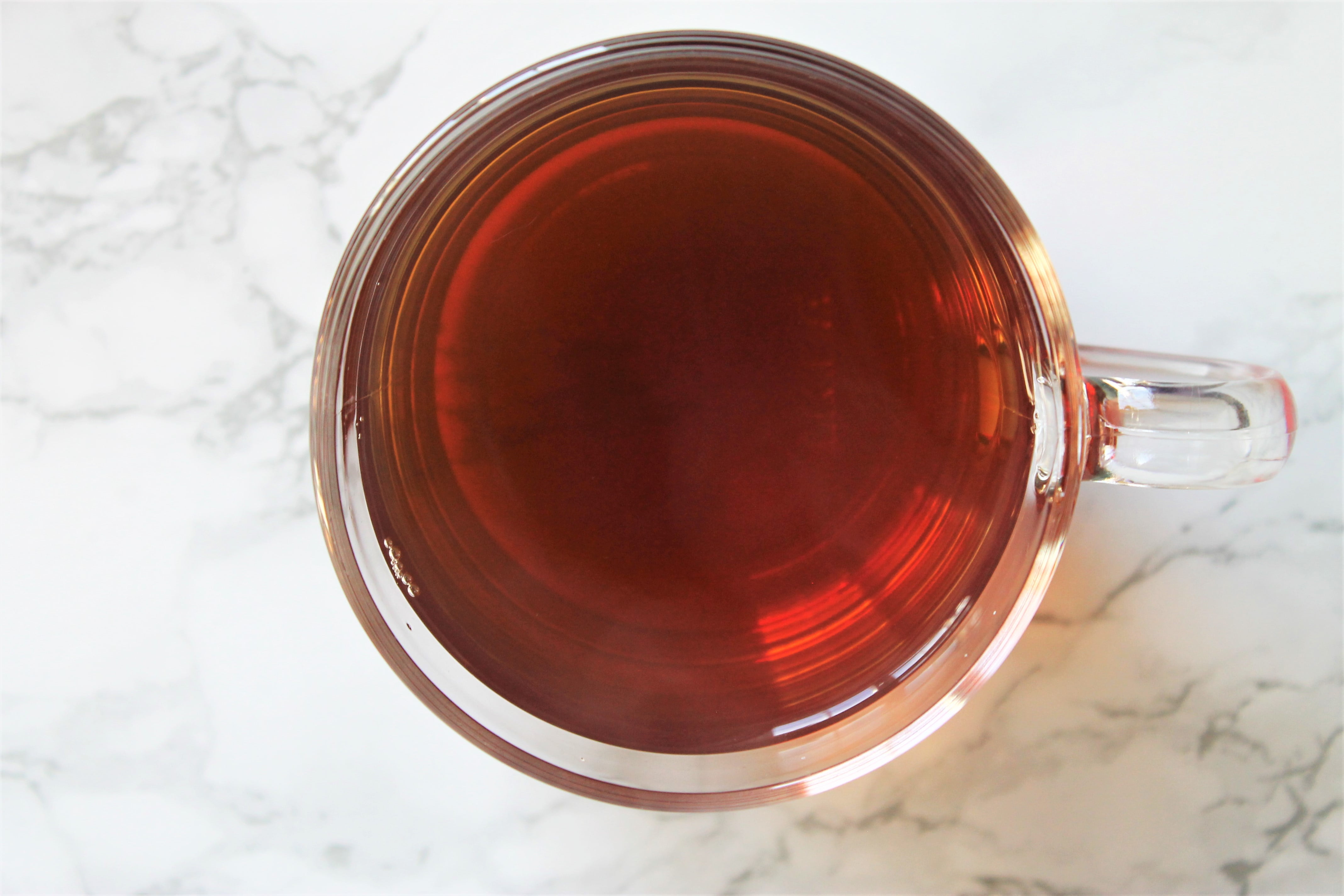 earl grey glass teacup