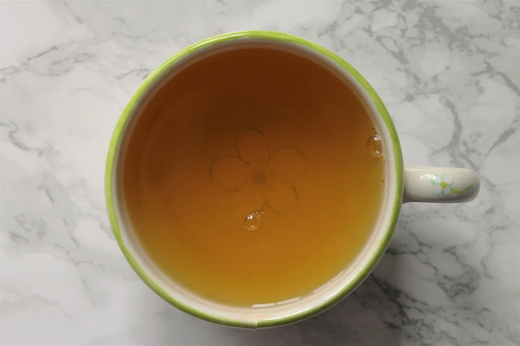 cup of citrus green tea