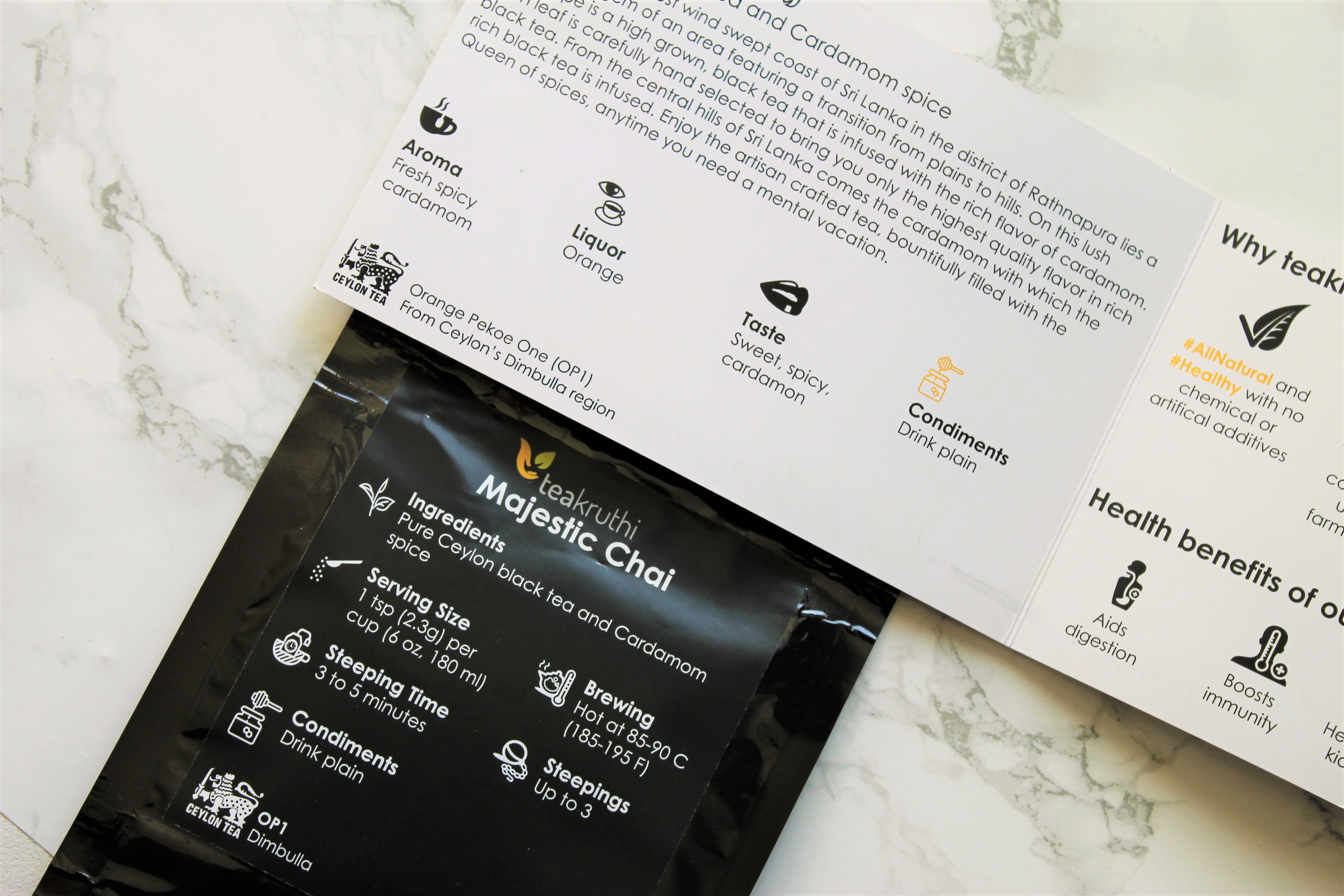 teakruthi majestic chai review