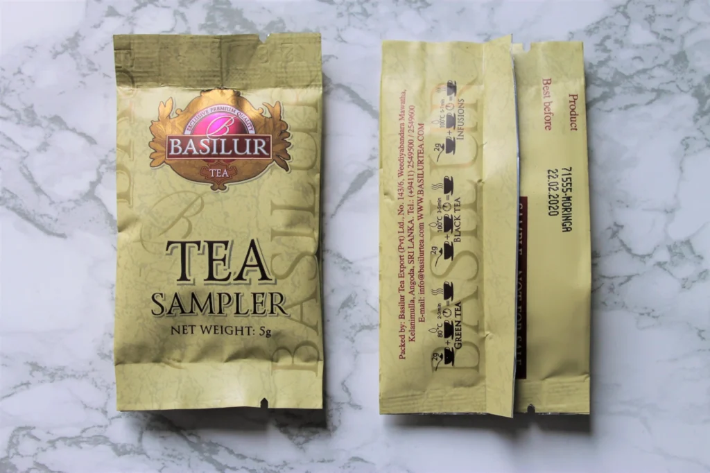 basilur tea packaging