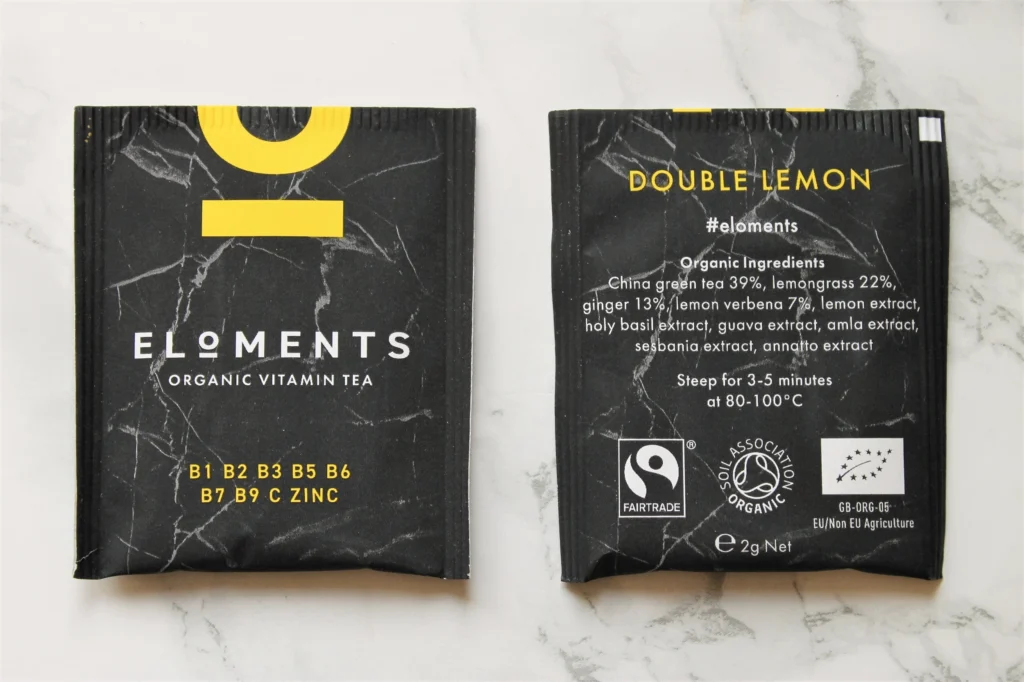 eloments lemon vitamin teabags