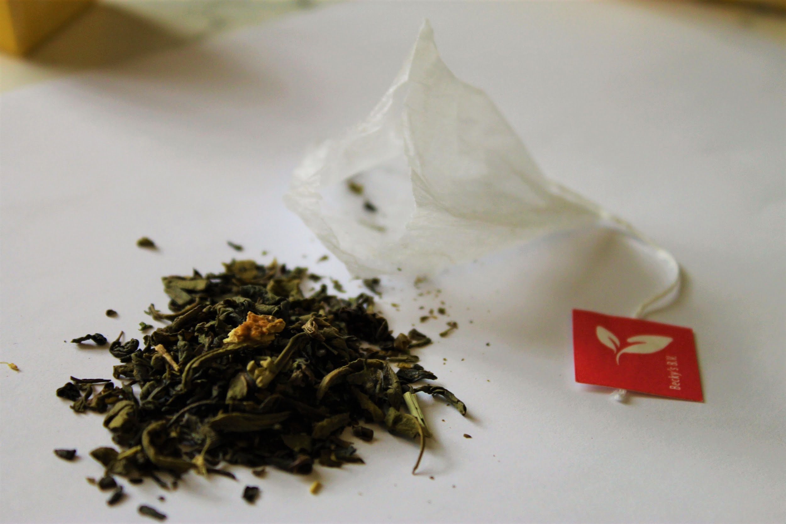 green tea lemon teabag