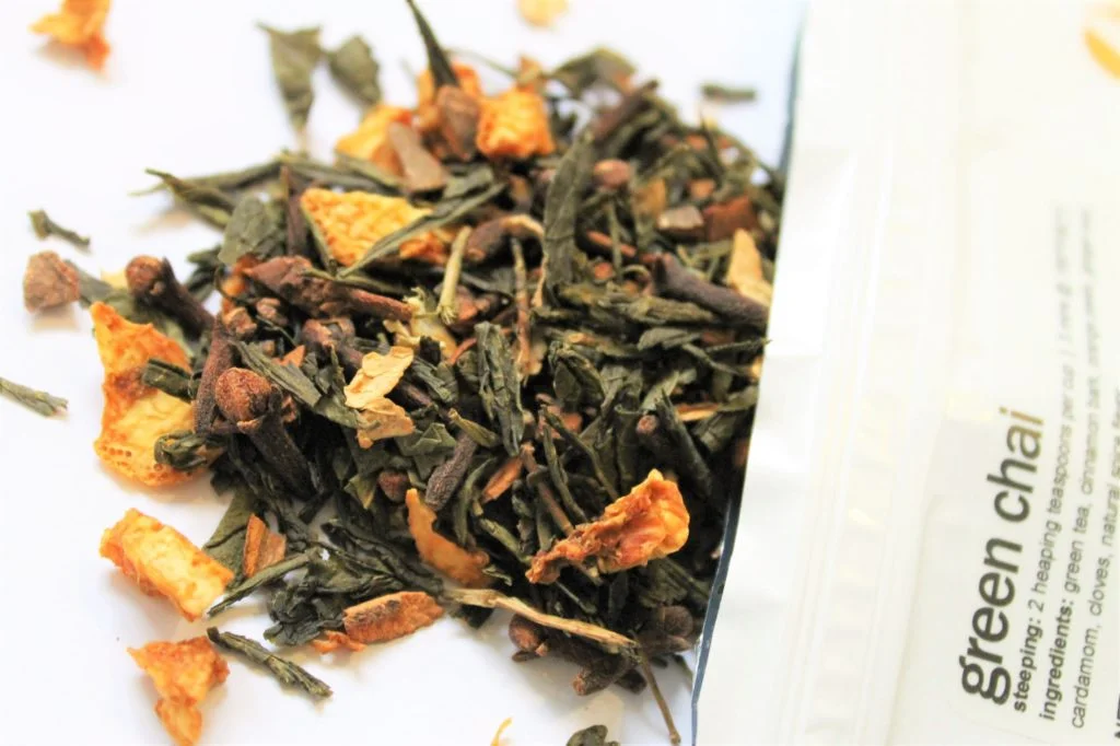 green tea with orange and spices