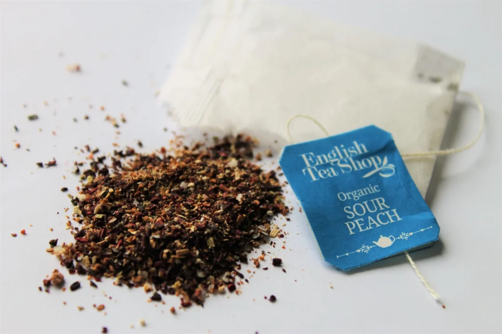 herbal peach tea bag