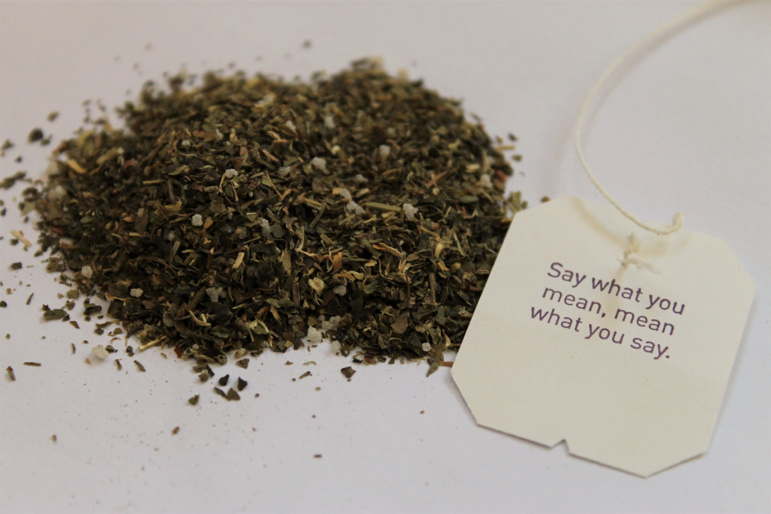 green tea spearmint kombucha leaf