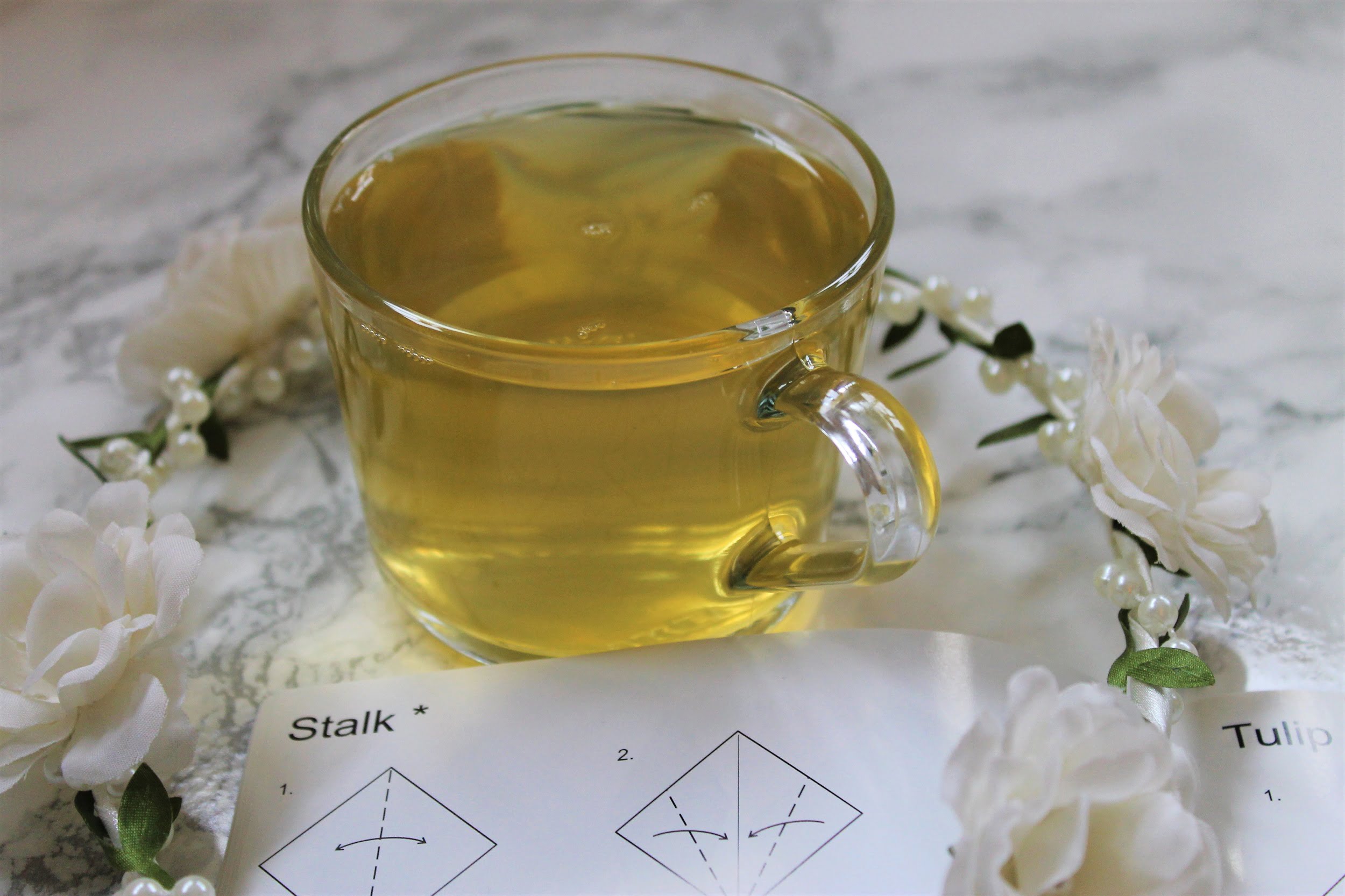 moroccan mint tea in glass teacup