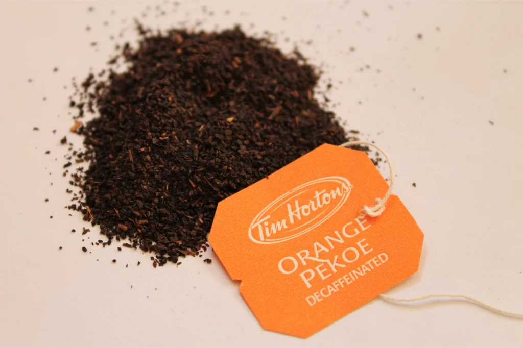 tim hortons decaffeinated orange pekoe