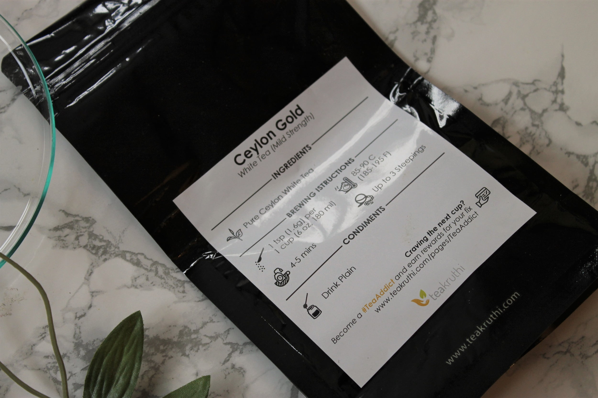 ceylon gold white tea mild strength