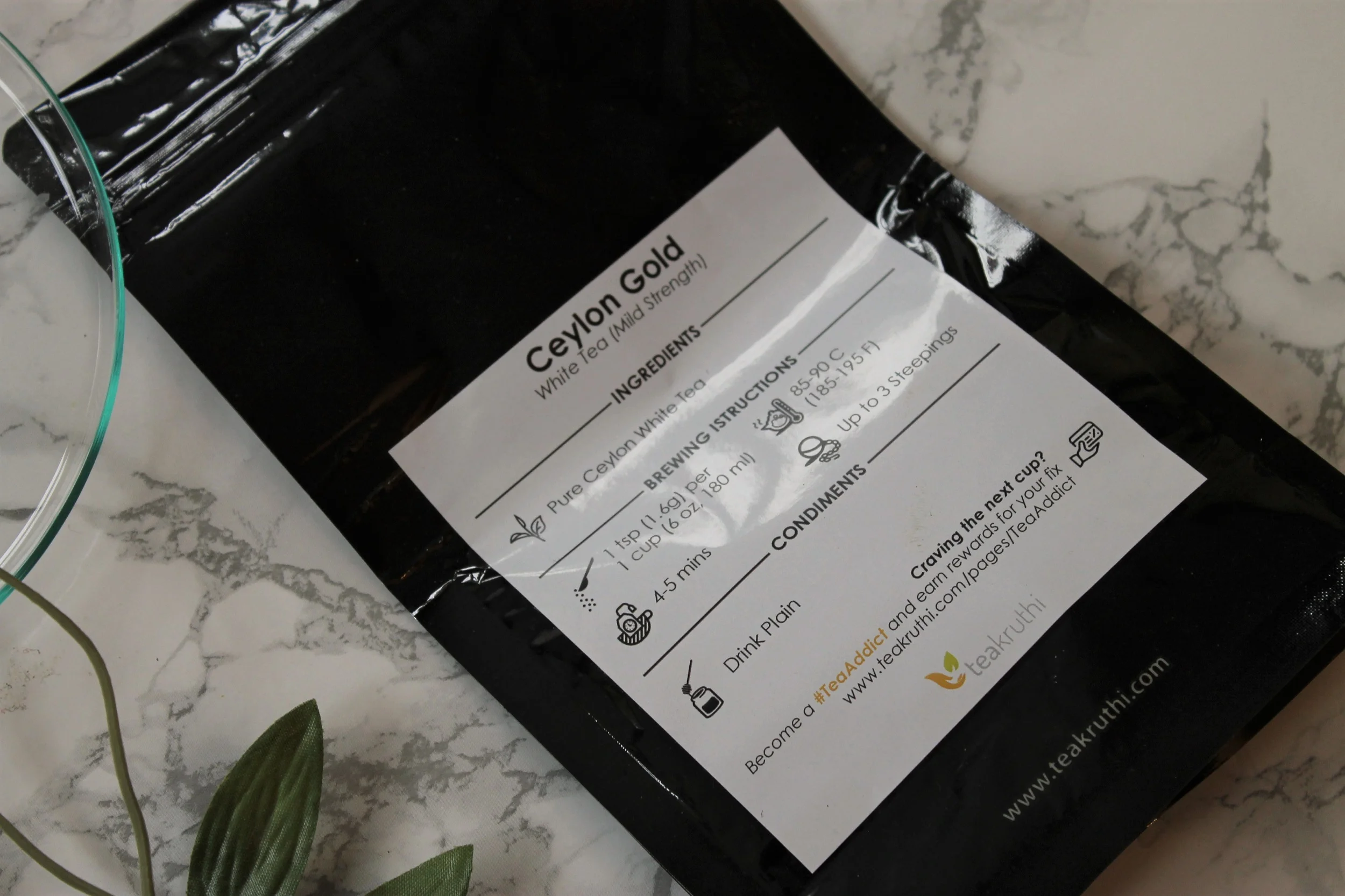 ceylon gold white tea mild strength