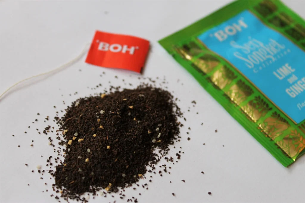 ginger lime black tea leaves