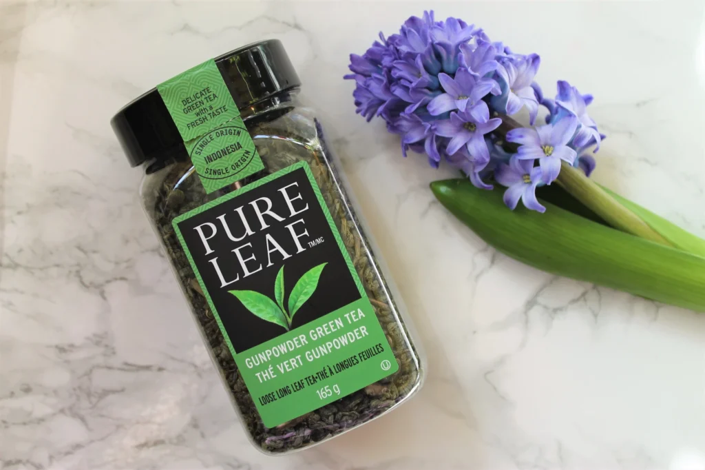 pure leaf green tea jar