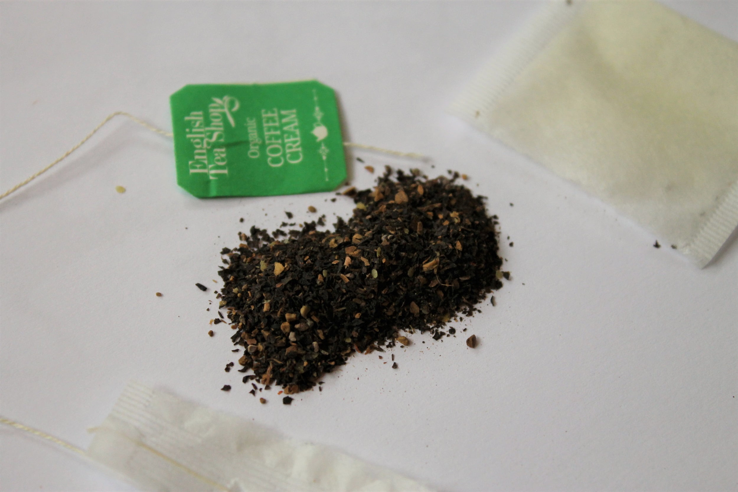 black tea and coffee grounds