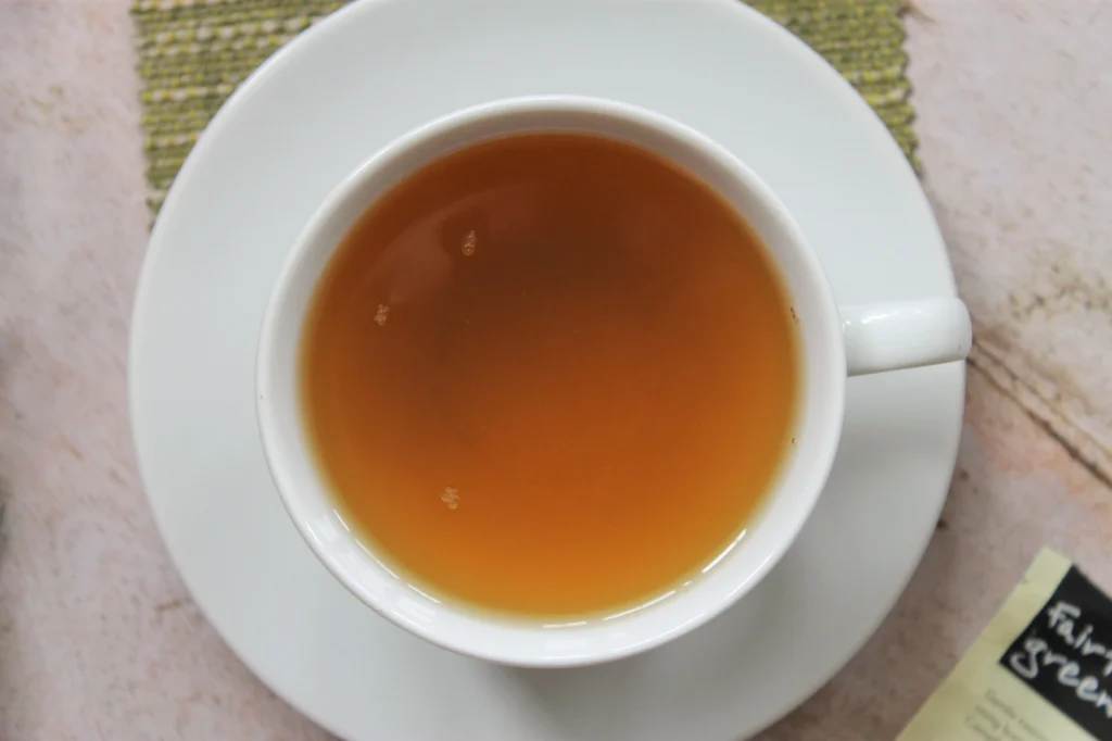 chinese green tea in teacup