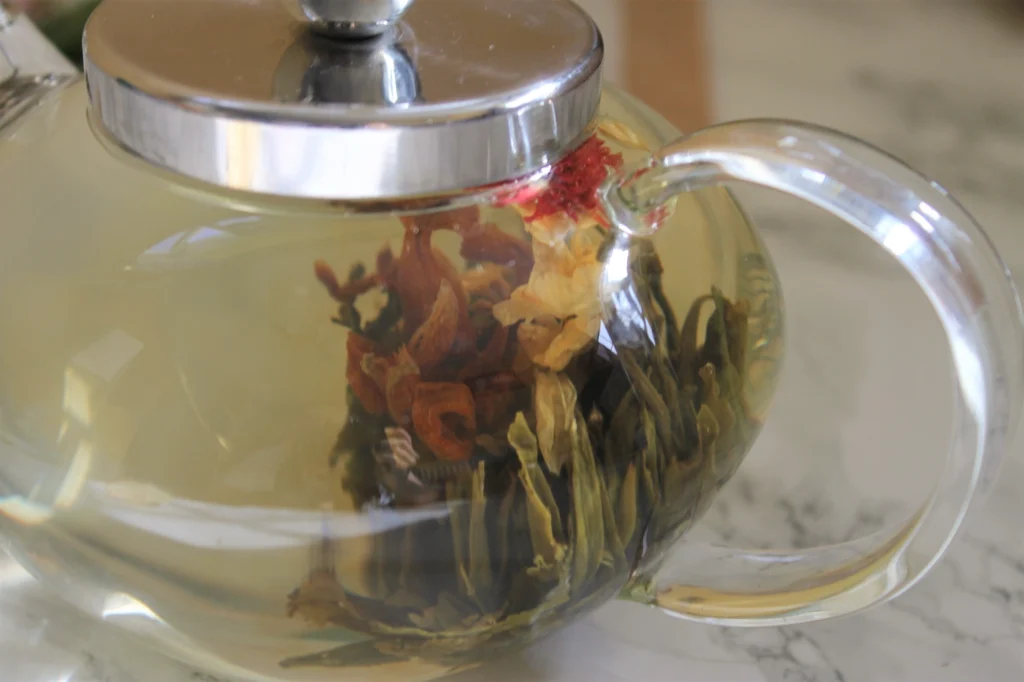 marigold rose blooming tea