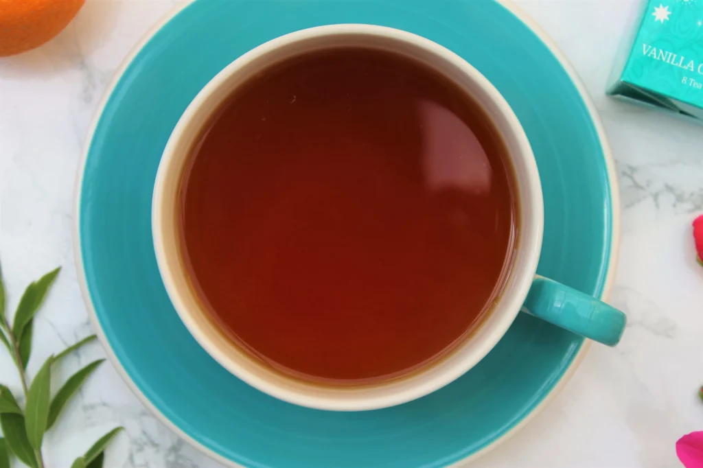 rooibos coconut tea in teacup
