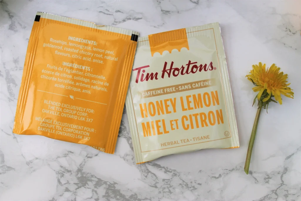 tim hortons honey lemon teabags