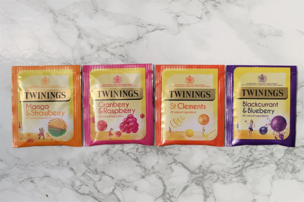 twinings fruit tea selection wrappers