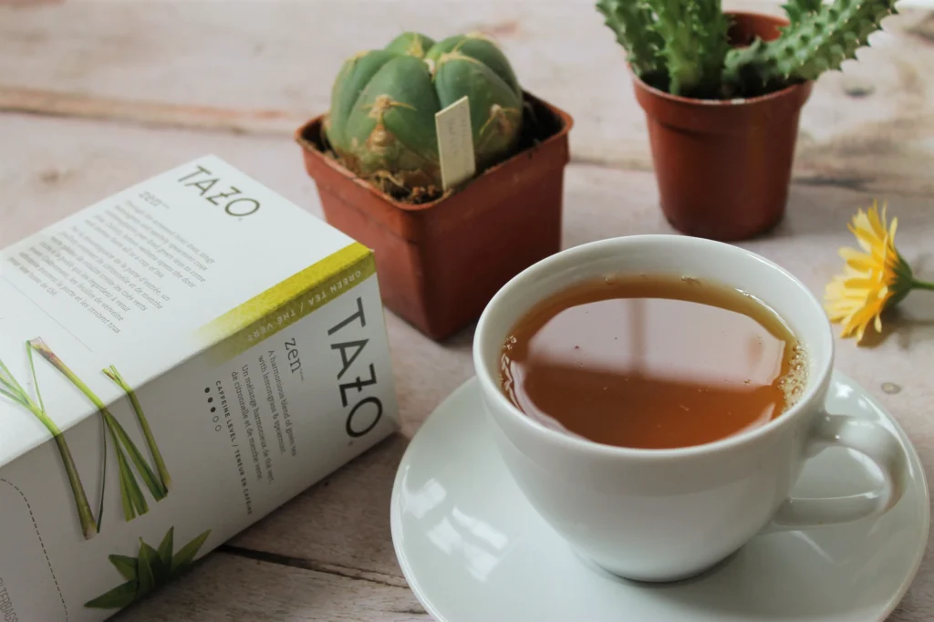 zen tea with cacti