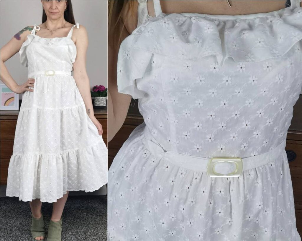 vintage lace white dress on Etsy uk