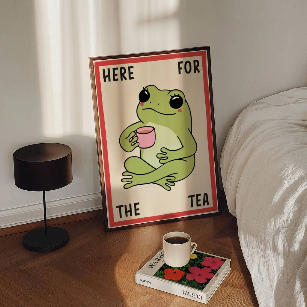 quirky art print tea gift