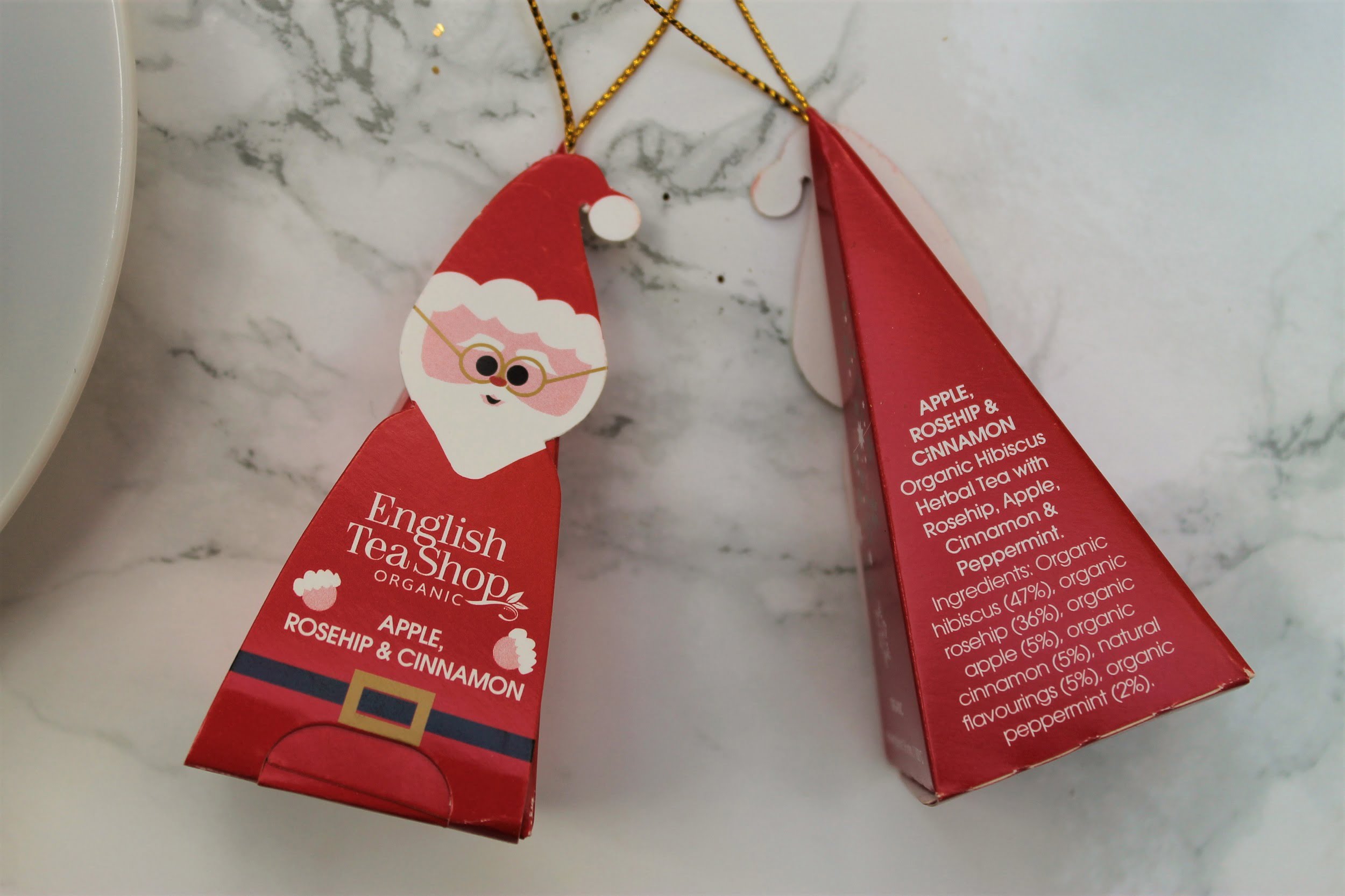 english tea shop santa tree decoration
