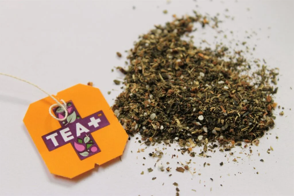 green tea leaves with mango flavouring