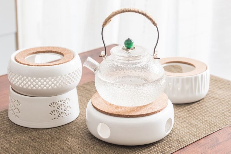 hammered glass teapot