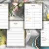 Set Shadow tea diary template set