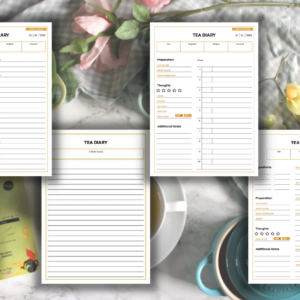 tea diary template set