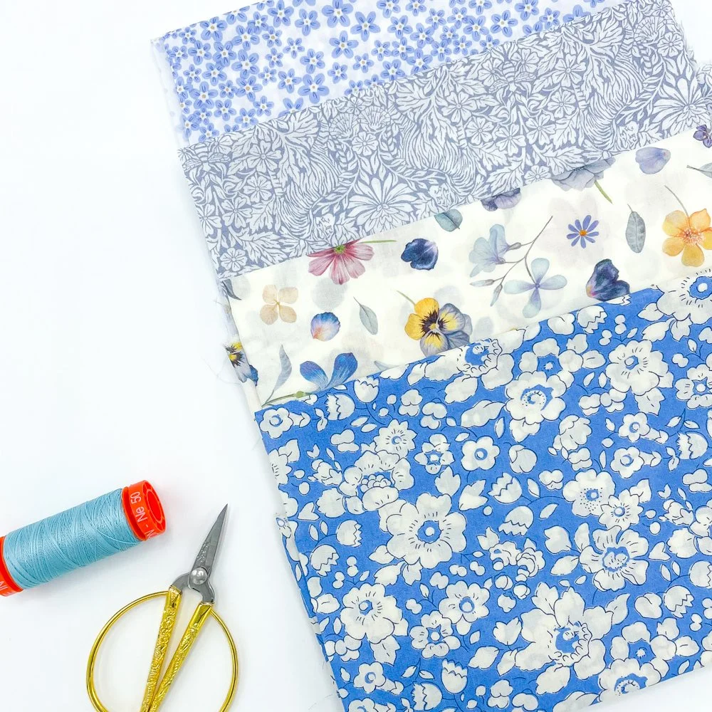 alice caroline blue fabric
