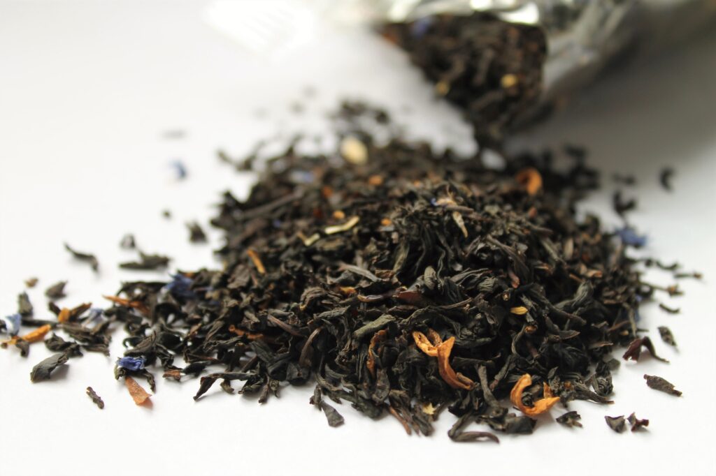 black tea with orange lemon and bergamot