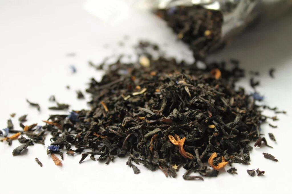 black tea with orange lemon and bergamot