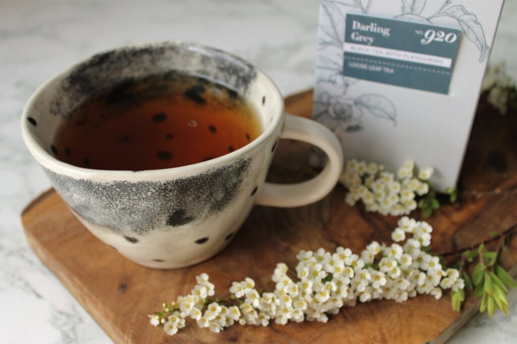 darling grey black tea with blossom