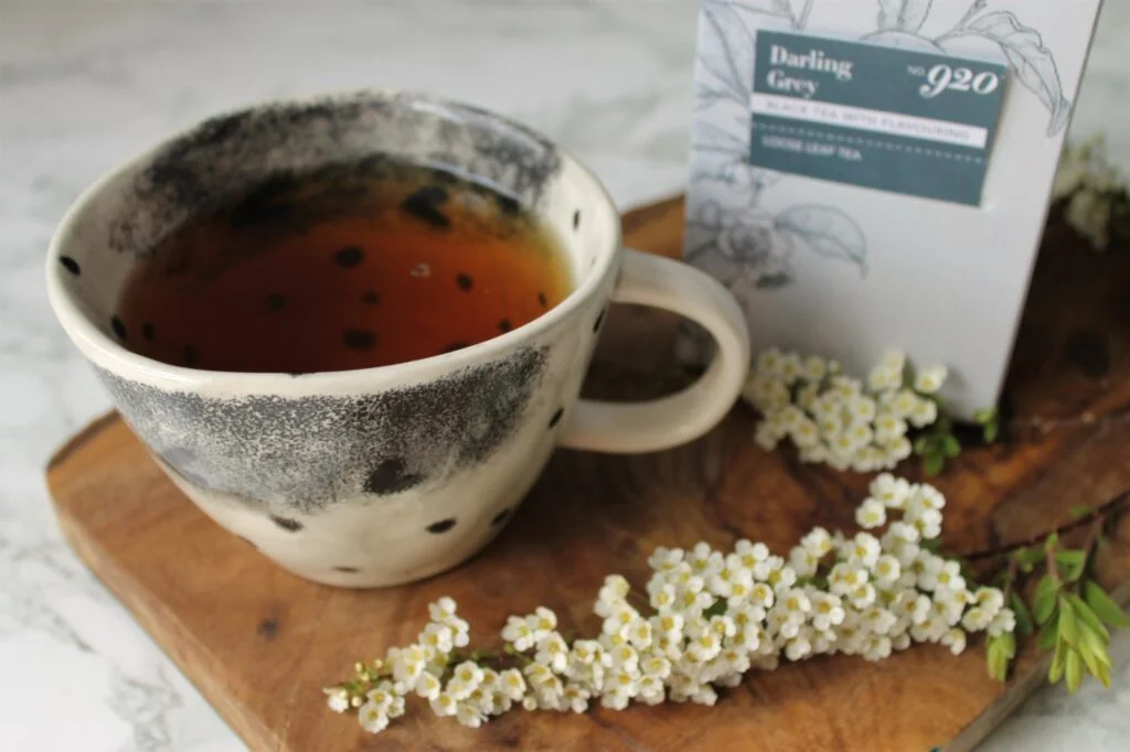 darling grey black tea with blossom