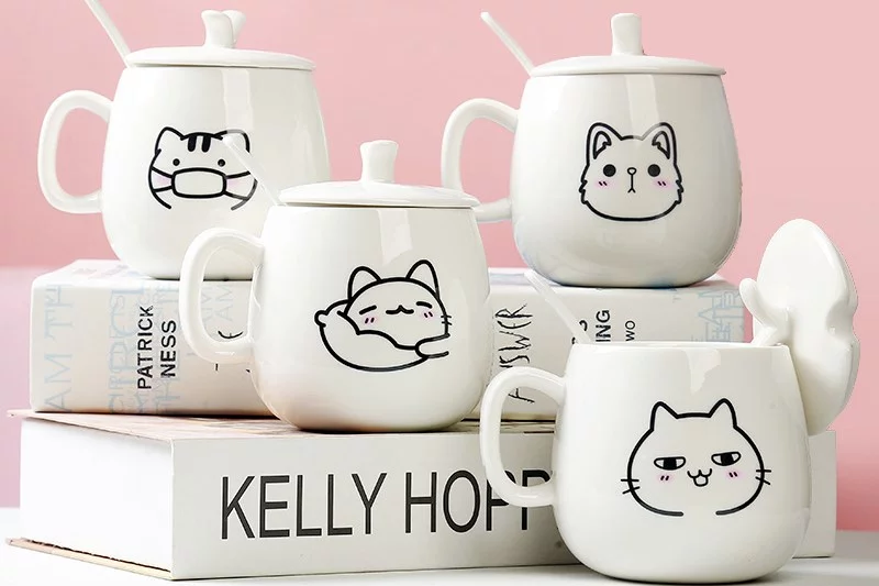 cat mugs are great for tea hamper gifts