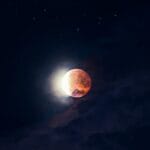 full moon on a cloudy night